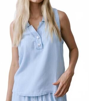 NEW MELISSA NEPTON vero button shirt in light blue